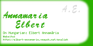 annamaria elbert business card